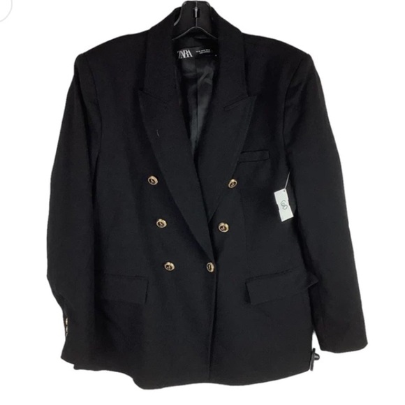ZARA TAILORED DOUBLE BREASTED BLAZER XL - Picture 3 of 5